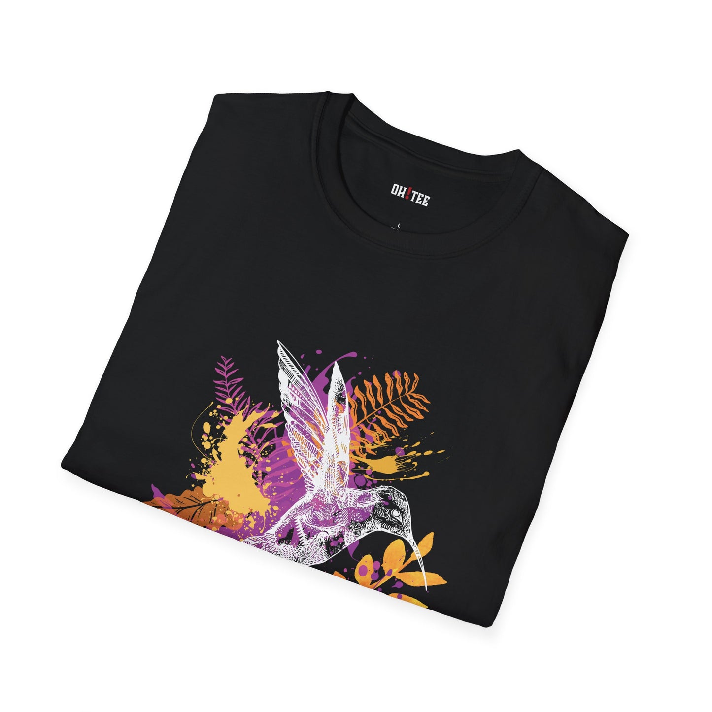Abstract Humming Bird Unisex Softstyle T-Shirt
