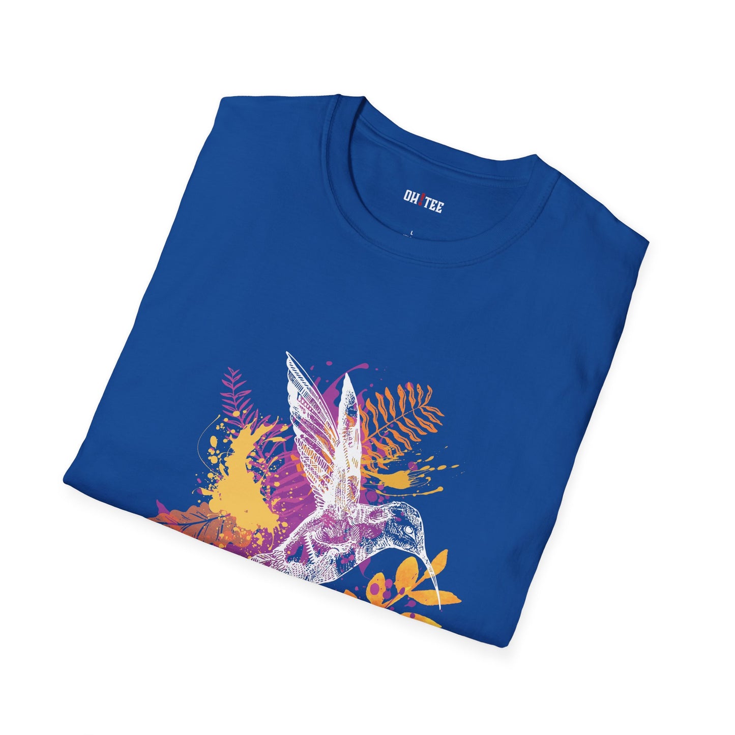 Abstract Humming Bird Unisex Softstyle T-Shirt