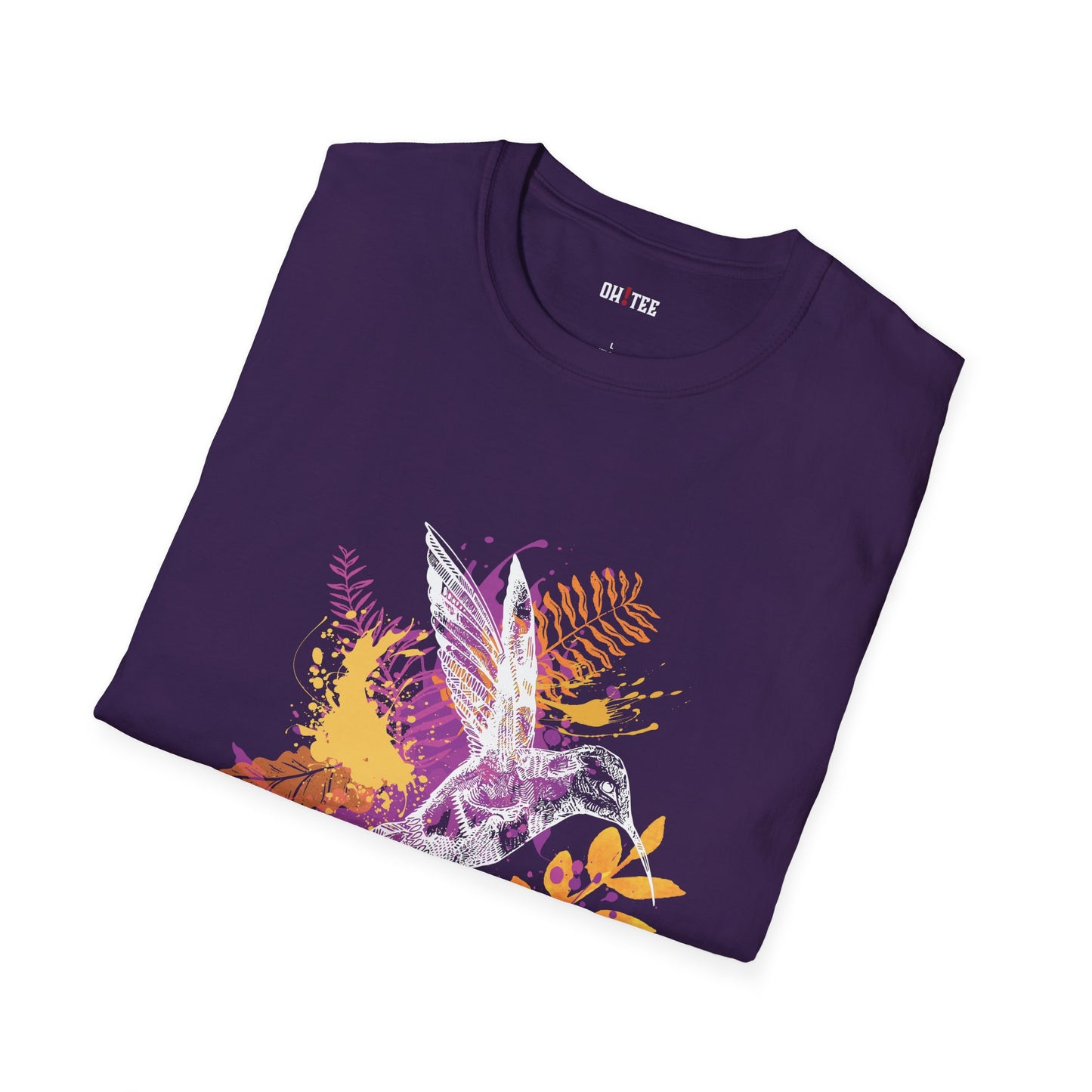 Abstract Humming Bird Unisex Softstyle T-Shirt