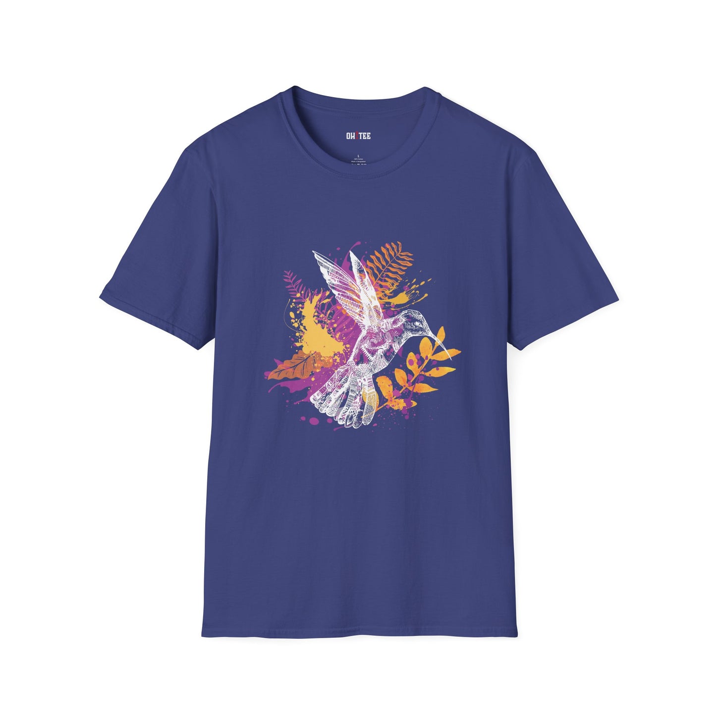 Abstract Humming Bird Unisex Softstyle T-Shirt